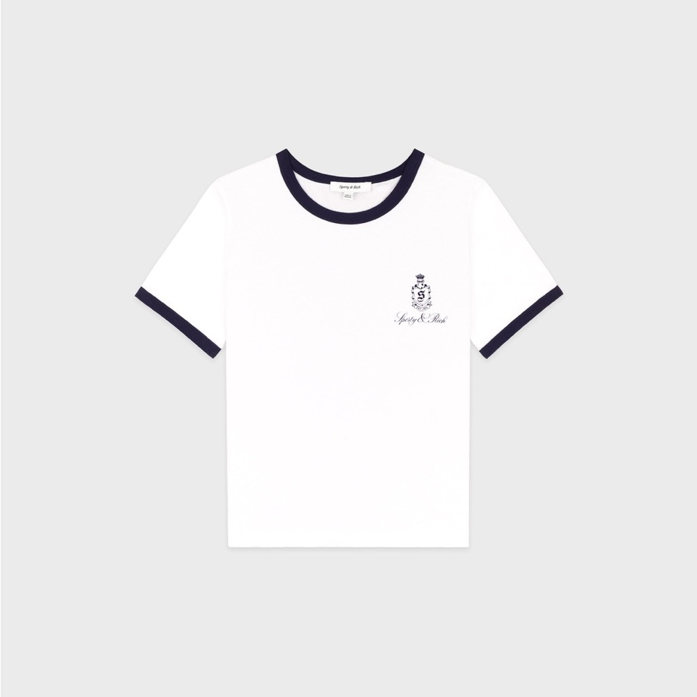 Vendome Ringer Tee - White/Navy